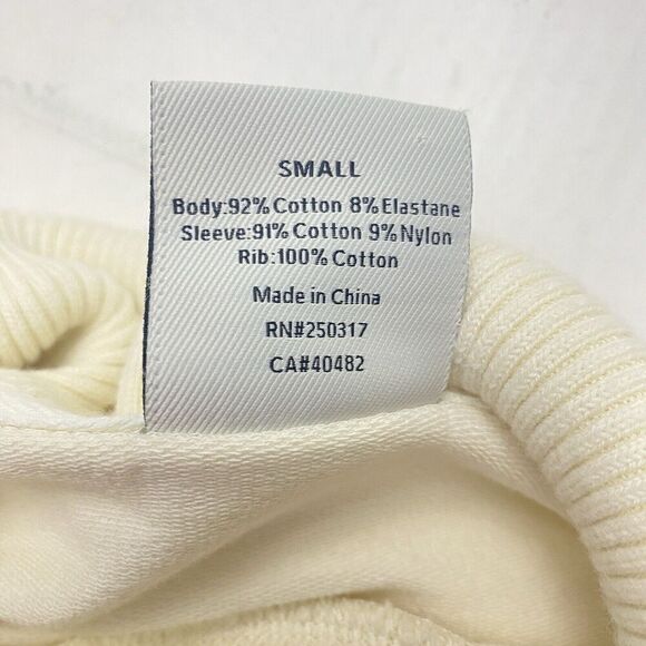 Varley Adelaine Pullover Ivory Sweatshirt Women's Small Oversized Cinched Waist - Picture 3 of 12